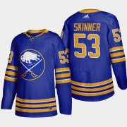 Cheap Buffalo Sabres #53 Jeff Skinner Men's Adidas 2020-21 Home Authentic Player Stitched NHL Jersey Royal Blue