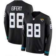Wholesale Cheap Nike Jaguars #88 Tyler Eifert Black Team Color Men's Stitched NFL Limited Therma Long Sleeve Jersey
