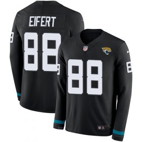 Wholesale Cheap Nike Jaguars #88 Tyler Eifert Black Team Color Men\'s Stitched NFL Limited Therma Long Sleeve Jersey