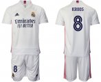 Wholesale Cheap Men 2020-2021 club Real Madrid home 8 white Soccer Jerseys