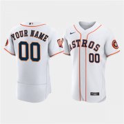 Wholesale Cheap Men's Houston Astros Active Player Custom White 60th Anniversary Flex Base Stitched Baseball Jersey