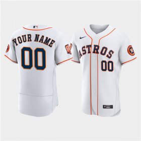 Wholesale Cheap Men\'s Houston Astros Active Player Custom White 60th Anniversary Flex Base Stitched Baseball Jersey