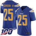 Wholesale Cheap Nike Chargers #25 Melvin Gordon III Electric Blue Men's Stitched NFL Limited Rush 100th Season Jersey