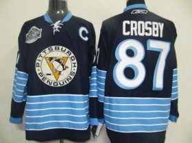 Wholesale Cheap Penguins #87 Sidney Crosby Stitched Dark Blue 2011 Winter Classic Vintage NHL Jersey