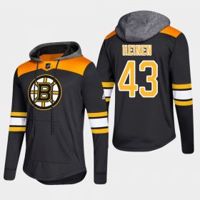 Wholesale Cheap Bruins #43 Danton Heinen Black 2018 Pullover Platinum Hoodie
