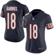 Wholesale Cheap Nike Bears #18 Taylor Gabriel Navy Blue Team Color Women's Stitched NFL Vapor Untouchable Limited Jersey