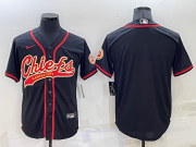 Wholesale Men's Kansas City Chiefs Blank Black Stitched MLB Cool Base Nike Baseball Jersey