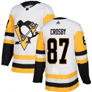 Wholesale Cheap Adidas Penguins #87 Sidney Crosby White Road Authentic Stitched Youth NHL Jersey
