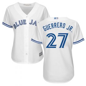 Wholesale Cheap Blue Jays #27 Vladimir Guerrero Jr. White Home Women\'s Stitched MLB Jersey