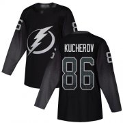 Wholesale Cheap Adidas Lightning #86 Nikita Kucherov Black Alternate Authentic Stitched NHL Jersey