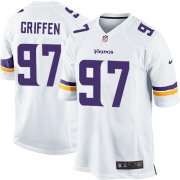 Wholesale Cheap Nike Vikings #97 Everson Griffen White Youth Stitched NFL Elite Jersey