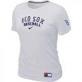 Wholesale Cheap Women's Boston Red Sox Nike Short Sleeve Practice MLB T-Shirt White