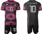 Wholesale Cheap Men 2020-2021 Season National team Mexico home black 10 Soccer Jersey