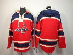 Wholesale Cheap Capitals Blank Red Sawyer Hooded Sweatshirt Stitched NHL Jersey