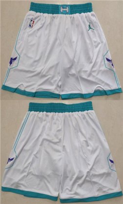 Wholesale Cheap Men\'s Charlotte Hornets White Mitchell & Ness Shorts (Run Small)