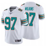 Wholesale Cheap Nike Dolphins #97 Christian Wilkins White Alternate Men's Stitched NFL 100th Season Vapor Untouchable Limited Jersey