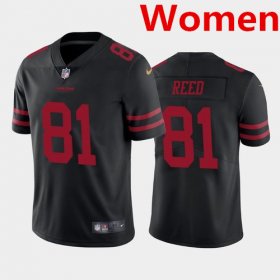 Wholesale Cheap Women San Francisco 49ers #81 Jordan Reed Black Limited Alternate Vapor Untouchable Jersey