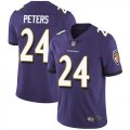 Wholesale Cheap Nike Ravens #24 Marcus Peters Purple Team Color Men's Stitched NFL Vapor Untouchable Limited Jersey