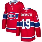 Wholesale Cheap Adidas Canadiens #19 Larry Robinson Red Home Authentic Stitched NHL Jersey
