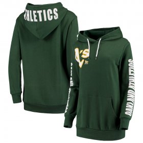 Wholesale Cheap Oakland Athletics G-III 4Her by Carl Banks Women\'s 12th Inning Pullover Hoodie Green