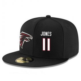 Wholesale Cheap Atlanta Falcons #11 Julio Jones Snapback Cap NFL Player Black with White Number Stitched Hat