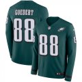 Wholesale Cheap Nike Eagles #88 Dallas Goedert Midnight Green Team Color Men's Stitched NFL Limited Therma Long Sleeve Jersey