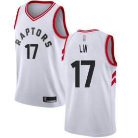 Wholesale Cheap Men\'s #17 Jeremy Lin White Authentic Jersey - Toronto Raptors #17 Association Edition Basketball