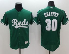 Wholesale Cheap Reds #30 Ken Griffey Green Celtic Flexbase Authentic Collection Stitched MLB Jersey