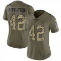 Wholesale Cheap Nike Raiders #42 Cory Littleton Olive/Camo Women's Stitched NFL Limited 2017 Salute To Service Jersey