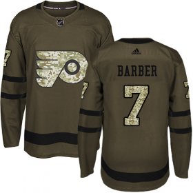 Wholesale Cheap Adidas Flyers #7 Bill Barber Green Salute to Service Stitched Youth NHL Jersey