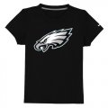 Wholesale Cheap Philadelphia Eagles Authentic Logo Youth T-Shirt Black