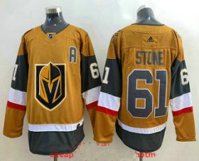 Wholesale Cheap Men\'s Vegas Golden Knights #61 Mark Stone Gold 2020-21 Alternate Stitched Adidas Jersey