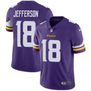 Wholesale Cheap Nike Vikings #18 Justin Jefferson Purple Team Color Men's Stitched NFL Vapor Untouchable Limited Jersey