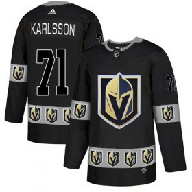 Wholesale Cheap Adidas Golden Knights #71 William Karlsson Black Authentic Team Logo Fashion Stitched NHL Jersey