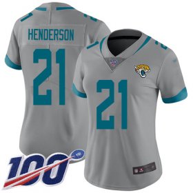Wholesale Cheap Nike Jaguars #21 C.J. Henderson Silver Women\'s Stitched NFL Limited Inverted Legend 100th Season Jersey