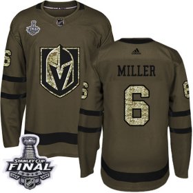 Wholesale Cheap Adidas Golden Knights #6 Colin Miller Green Salute to Service 2018 Stanley Cup Final Stitched NHL Jersey
