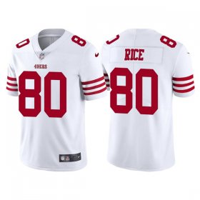 Wholesale Cheap Men\'s San Francisco 49ers #80 Jerry Rice 2022 New White Vapor Untouchable Stitched Jersey