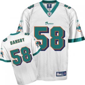Wholesale Cheap Dolphins #58 Karlos Dansby White Stitched NFL Jersey