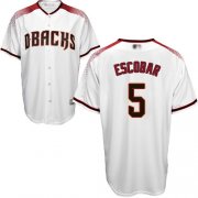 Wholesale Cheap Diamondbacks #5 Eduardo Escobar White/Crimson Home Stitched Youth MLB Jersey