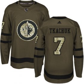 Wholesale Cheap Adidas Jets #7 Keith Tkachuk Green Salute to Service Stitched NHL Jersey