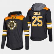 Wholesale Cheap Bruins #25 Brandon Carlo Black 2018 Pullover Platinum Hoodie