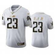Wholesale Cheap Detroit Lions #23 Darius Slay Jr Men's Nike White Golden Edition Vapor Limited NFL 100 Jersey
