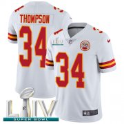 Wholesale Cheap Nike Chiefs #34 Darwin Thompson White Super Bowl LIV 2020 Youth Stitched NFL Vapor Untouchable Limited Jersey