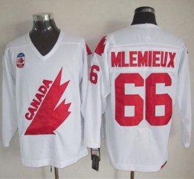 Wholesale Cheap Olympic 1991 CA. #66 Mario Lemieux White CCM Throwback Stitched NHL Jersey