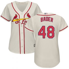 Wholesale Cheap Cardinals #48 Harrison Bader Cream Alternate Women\'s Stitched MLB Jersey