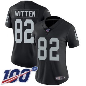 Wholesale Cheap Nike Raiders #82 Jason Witten Black Team Color Women\'s Stitched NFL 100th Season Vapor Untouchable Limited Jersey