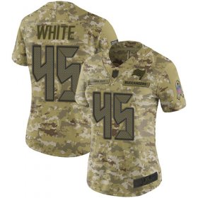 Wholesale Cheap Nike Buccaneers #45 Devin White Camo Women\'s Stitched NFL Limited 2018 Salute to Service Jersey