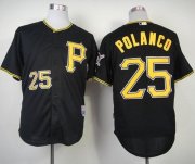 Wholesale Cheap Pirates #25 Gregory Polanco Black Cool Base Stitched MLB Jersey