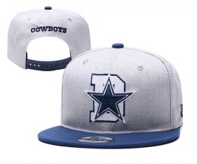 Wholesale Cheap Cowboys Team Logo Gray Blue Adjustable Hat YD