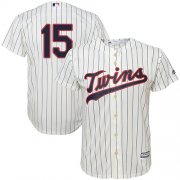 Wholesale Cheap Twins #15 Jason Castro Cream Strip Cool Base Stitched MLB Jersey